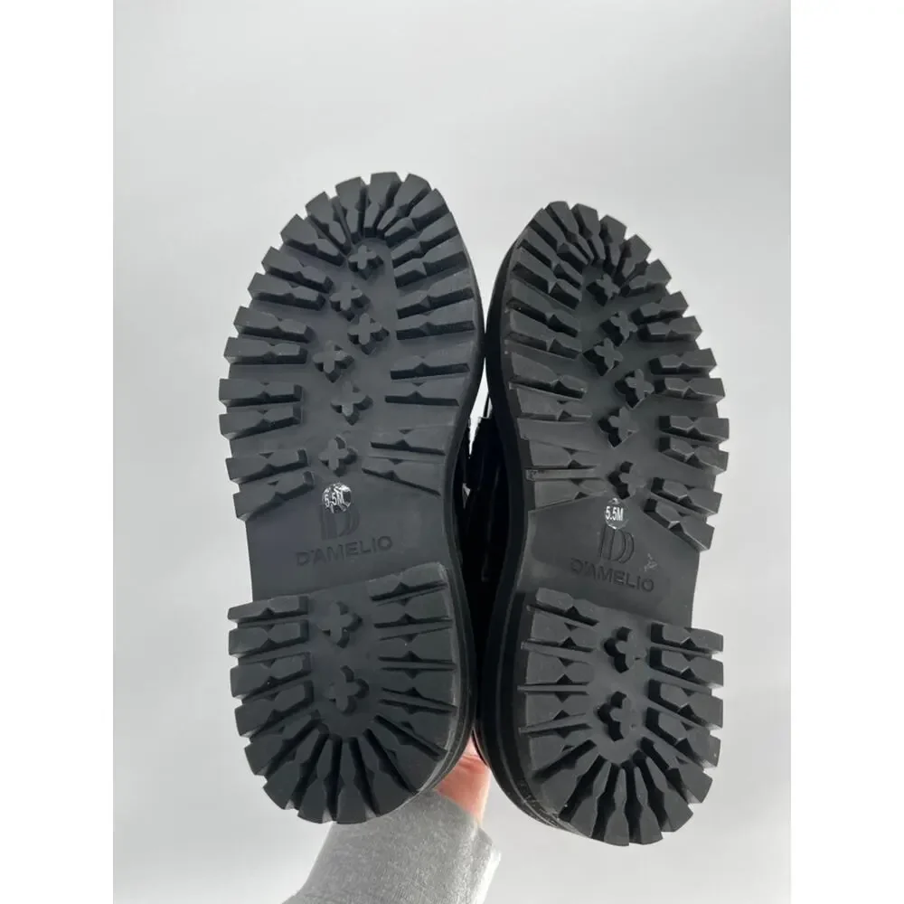 D'Amelio Prescia Patent Loafers black bright white - 5.5